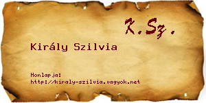 Király Szilvia névjegykártya