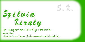 szilvia kiraly business card