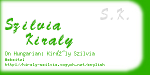 szilvia kiraly business card